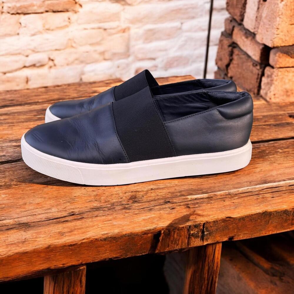 Vince Corbin Slip-On‎ Sneaker - Size 6.5 Women's Leather Black - Picture 4 of 8
